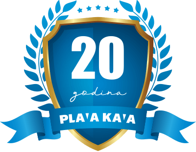 Plava kava 20 years logo